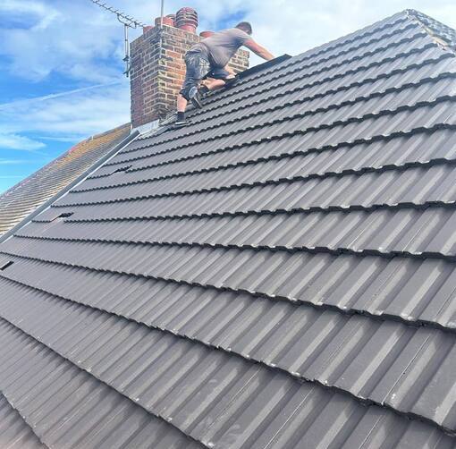 St Ives Roofing Solutions 11 This is a photo of a new roof being installed in St Ives. Installation carried out by St Ives Roofing Solutions